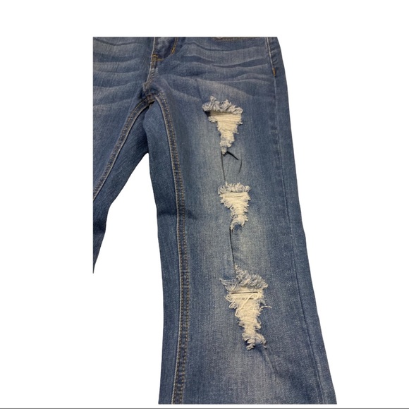 Velvet Heart mid-rise flare crop jeans size 25 distressed Pom Pom size 25 NWT - Picture 9 of 13
